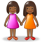 Deux Femmes Se Tenant La Main: Peau Moyennement Foncée Deux Femmes Se Tenant La Main: Peau Moyennement Foncée