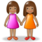 Deux Femmes Se Tenant La Main: Peau Moyenne Deux Femmes Se Tenant La Main: Peau Moyenne