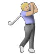 Muž při golfu: Středně Světlý Odstín Pleti Muž při golfu: Středně Světlý Odstín Pleti