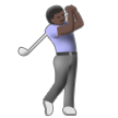 Osoba hrající golf: Tmavý Odstín Pleti Osoba hrající golf: Tmavý Odstín Pleti