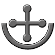 Croix pommée avec demi-cercle en dessous Croix pommée avec demi-cercle en dessous
