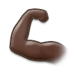 Biceps Contracté: Peau Foncée Biceps Contracté: Peau Foncée