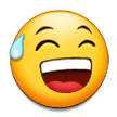 Visage Souriant Avec Une Goutte De Sueur Visage Souriant Avec Une Goutte De Sueur