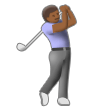 Golfeur: Peau Moyennement Foncée Golfeur: Peau Moyennement Foncée