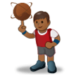 Personne Avec Ballon: Peau Moyennement Foncée Personne Avec Ballon: Peau Moyennement Foncée