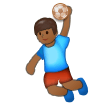 Personne Jouant Au Handball: Peau Moyennement Foncée Personne Jouant Au Handball: Peau Moyennement Foncée