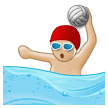 Personne Jouant Au Water-Polo: Peau Moyennement Claire Personne Jouant Au Water-Polo: Peau Moyennement Claire