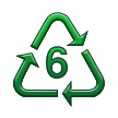 Symbole de recyclage pour les plastiques de type 6 Symbole de recyclage pour les plastiques de type 6