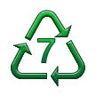 Symbole de recyclage pour les plastiques de type 7 Symbole de recyclage pour les plastiques de type 7