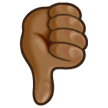 Pouce Vers Le Bas: Peau Moyennement Foncée Pouce Vers Le Bas: Peau Moyennement Foncée