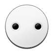 Cercle blanc avec deux points Cercle blanc avec deux points