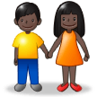 Femme Et Homme Se Tenant La Main: Peau Foncée Femme Et Homme Se Tenant La Main: Peau Foncée