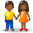 Femme Et Homme Se Tenant La Main: Peau Moyennement Foncée Femme Et Homme Se Tenant La Main: Peau Moyennement Foncée
