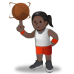 Femme Avec Ballon: Peau Foncée Femme Avec Ballon: Peau Foncée