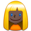 Femme: Peau Foncée, Cheveux Blonds Femme: Peau Foncée, Cheveux Blonds