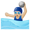 Joueuse De Water-Polo: Peau Moyennement Claire Joueuse De Water-Polo: Peau Moyennement Claire