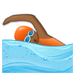 Nageuse: Peau Moyennement Foncée Nageuse: Peau Moyennement Foncée