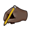 Main Qui Écrit: Peau Foncée Main Qui Écrit: Peau Foncée