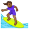 Surfista Donna: Carnagione Medio-Scura