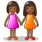 Due Donne Che Si Tengono Per Mano: Carnagione Medio-Scura