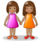 Due Donne Che Si Tengono Per Mano: Carnagione Media