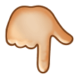 Nedåtpekande finger: Mellanljus Hudton