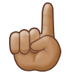 Uppåtpekande pekfinger: Mellanhudton