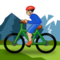 Man som cyklar på en mountainbike: Mellanljus Hudton