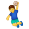 Man som spelar handboll