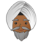 Man i turban: Mellanmörk Hudton