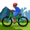 Person som cyklar på en mountainbike: Mörk Hudton