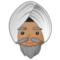 Person med turban: Mellanhudton