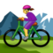 Kvinna som cyklar på en mountainbike