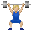 भार उठाता हुआ व्यक्ति: मध्यम-हल्के रंग की त्वचा