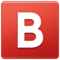 Großbuchstabe B In Rotem Quadrat Großbuchstabe B In Rotem Quadrat