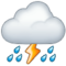 Wolke Mit Blitz Und Regen Wolke Mit Blitz Und Regen