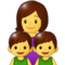 Familie: Frau, Junge, Junge Familie: Frau, Junge, Junge