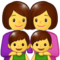 Familie: Frau, Frau, Junge, Junge Familie: Frau, Frau, Junge, Junge