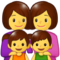 Familie: Frau, Frau, Mädchen, Junge Familie: Frau, Frau, Mädchen, Junge