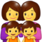 Familie: Frau, Frau, Mädchen, Mädchen Familie: Frau, Frau, Mädchen, Mädchen