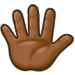 Hand Mit Gespreizten Fingern: Mitteldunkle Hautfarbe Hand Mit Gespreizten Fingern: Mitteldunkle Hautfarbe