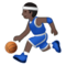 Mann Mit Ball: Dunkle Hautfarbe Mann Mit Ball: Dunkle Hautfarbe