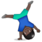 Rad Schlagender Mann: Dunkle Hautfarbe Rad Schlagender Mann: Dunkle Hautfarbe