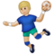 Handballspieler: Mittelhelle Hautfarbe Handballspieler: Mittelhelle Hautfarbe
