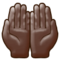 Handflächen Nach Oben: Dunkle Hautfarbe Handflächen Nach Oben: Dunkle Hautfarbe