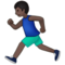 Laufende Person: Dunkle Hautfarbe Laufende Person: Dunkle Hautfarbe