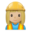 Bauarbeiterin: Mittelhelle Hautfarbe Bauarbeiterin: Mittelhelle Hautfarbe