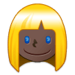 Frau: Dunkle Hautfarbe, Blondes Haar Frau: Dunkle Hautfarbe, Blondes Haar