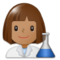 Wissenschaftlerin: Mittlere Hautfarbe Wissenschaftlerin: Mittlere Hautfarbe