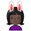 Frauen Mit Hasenohren: Dunkle Hautfarbe Frauen Mit Hasenohren: Dunkle Hautfarbe